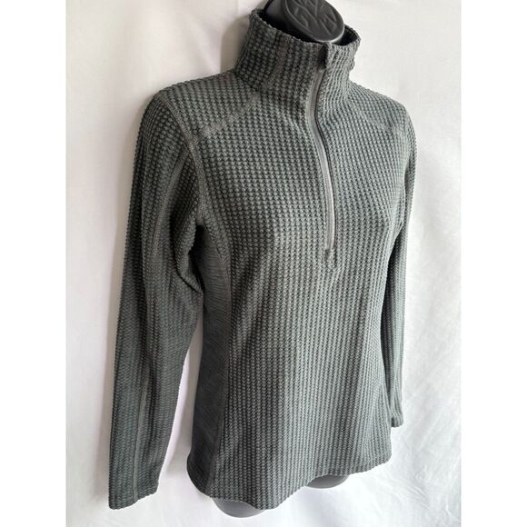 Columbia Textured Gray Pullover 1/4 Quarter Zip XXS/2XS Sporty Hiking Outdoors - Picture 3 of 9